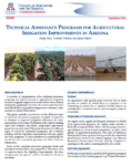 Screenshot of an article from the University of Arizona about Technical Assistance featuring four pictures of agricultural fields