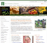 Screenshot of UVM Beginning Farmers Website